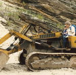 Dada & Pappi on a Digger